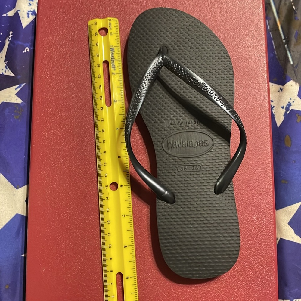 Havaianas Black Women’s flip flop size 6W US - Picture 7 of 8